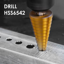 HSS6542 HSS4241 1pcs 3pcs 4-12 4-20 4-32mm Triangular handle Titanium Coated Step Drill Tools Metal Wood Hole Cutter Cone Drill 2024 - buy cheap