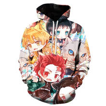 The New Popular Japanese Manga Unisex Ghost Slayer Blade Series 3D Digital Printing Sweater Cosplay Animation Peripheral Hoodie 2024 - buy cheap