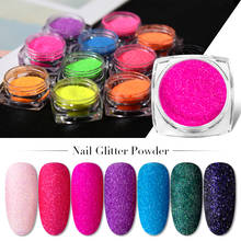 Holographic Laser Glitter Powder Nail Art Pigment Shining Gradient Dipping Sequin Mirror Chorme Spangle Nail Polish Dust 2024 - buy cheap