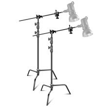 Neewer 2-pack Heavy Duty Light Stand C-Stand - Max. 10 feet/3 meters Adjustable with 3.5 feet Holding Arm+Grip Head for Studio 2024 - buy cheap