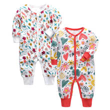 Пижама для младенцев детская пижама Одежда для новорожденных 100% хлопок на возраст 3, 6, 9, 12, 18, 24 месяцев, комбинезон-Пижама для младенцев 2024 - купить недорого