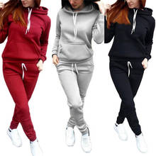 Sports Suit Women Autumn Winter Tracksuit Casual Solid Sportswear Running Jogging Suits Hoody Sweatpants 2pcs Sets Clothing 2024 - buy cheap