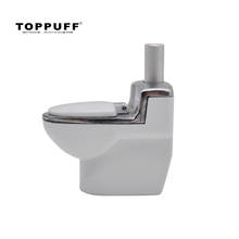 Toilet Model Metal  Herb Smoking Pipe 95 MM With Metal Bowl Ceramic Tobacco  Smoking Pipe Cigarette Accessories Portable Size 2024 - buy cheap