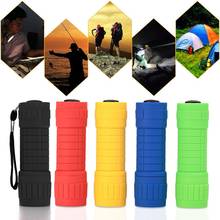 9-LED Bright Flashlight Small Torch Outdoor Travel Camping Hiking Rubber 2024 - buy cheap