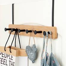 Bamboo Door Mounting Hooks Hangner Rack Clothes for Towel Pants Coat Home Storage Hat Hook Hanger Bedroom Door Organizer 2024 - buy cheap