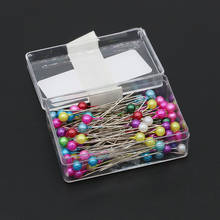 100pcs Boxed 38mm Stainless Sewing Pins Colorful Head Bead Pin Stitch Knitting Needles Sewing Embroidery Fixed Safety Pin 2024 - buy cheap