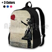 Banksy'S Girl With A Red Balloon Iii Outdoor Hiking Backpack Waterproof Camping Travel London England United Kingdom Banksy 2024 - buy cheap