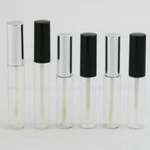 5PCS 8ml 10ml empty Lipstick tube Lip balm tube Lipstick container bottle Lip gloss tube brush black silver cap 2024 - buy cheap