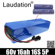 Laudation-batería de litio para patinete eléctrico, pila de alta calidad de 60v, 16ah, paquete de 18650, 16S, 5P, 67,2 V, para Motor de 750W, 30A, BMS 2024 - compra barato