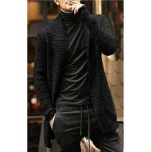 2020 Hot Sale Autumn Winter Cardigan Male Fashion Quality Sweater Men Casual Gray black Mens   Sweaters s-3XL 2024 - buy cheap