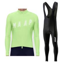 MAAP Men Bike Cycling Jersey Set Spring And Autumn Long Sleeve Quick Dry Cycling Clothing Triathlon Outdoor Mountain Motorcycle 2024 - buy cheap