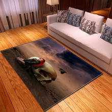 Modern Geometric Skull 3D Printing Carpet Coral Velvet Floor Rug Doormat Baby Playing Carpets for Living Room Bedroom Area Rugs 2024 - buy cheap
