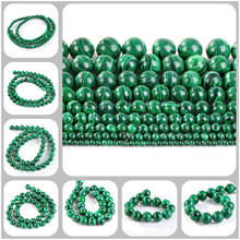 4 6 8 10mm Round Loose Spacer Natural Malachite Store Beads For Jewelry Making Bracelet Necklace Diy Wholesale A Strand 15" 2024 - buy cheap