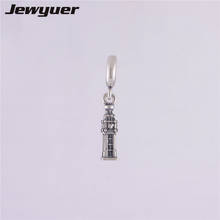 925 Sterling Silver fine jewelry Big Ben Tower Screw Charms Bead Suitable for charm beads Bracelets DIY Jewelry Making DA012 2024 - buy cheap