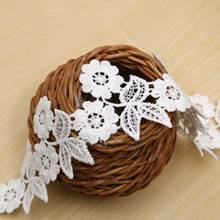 30Yards Water-soluble Embroidered Lace Trim Floral White 5cm Width Accessories DIY Handmade Skirt Fabric Crafts 2024 - buy cheap