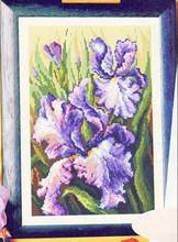 Gold Collection Counted Cross Stitch Kit Iris Purple Flower Plant 2024 - buy cheap