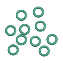 Uxcell-anéis de borracha fluorada para encanamento, 10 peças, 7mm de diâmetro interno, 1.5mm de largura, vedação, verde, evita vazamentos 2024 - compre barato