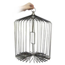 Silver Steel Appearing Bird Cage - Large Size (Dove Appearing Cage) Stage Magic Tricks Novelties Gimmick Illusions Props Comedy 2024 - buy cheap