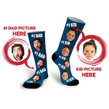 Personalized Dad on socks father's day socks CUSTOM Number 1 dad gift from child Socks for dad Father's Mother's day socks 2024 - buy cheap