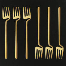 6Pcs Portable Dinner Fork Cutlery Set Stainless Steel Dinnerware Cake Fork Gold Salad Fork Dessert Fork for Snack Flatware Set 2024 - buy cheap