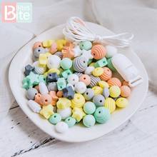 1set Baby Teether Silicone Beads Set Diy For Pacifier Clip Chain Nursing Bracelets Necklace Food Grade Perle Silicone Rodent Toy 2024 - buy cheap