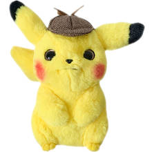 Cute Movie Detective Pikachued Plush Toys Kawaii Stuffed Doll Dark Lightning Pokemoned Christmas Gifts For Children Kid 2024 - buy cheap