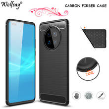 Funda de fibra de carbono para Huawei Mate 40 Pro, carcasa de goma de silicona a prueba de golpes para Huawei Mate 40 Pro, funda para Huawei Mate 40 Pro 2024 - compra barato