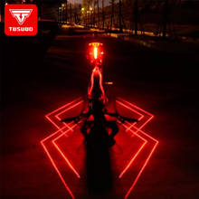 TOSUOD Bicycle laser taillights night riding equipment bicycle accessories USB charging mountain bike taillight warning lights 2024 - buy cheap