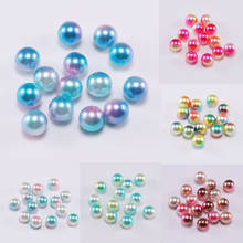 3/4/6/8/10/12mm No Hole Round Plastic Acrylic Rainbow Color ABS Imitation Pearl Bead Loose Beads For Jewelry Making Accessories 2024 - buy cheap