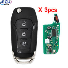 3 pces x dobrável remoto 3b chave 434mhz para ford focus escort novo mondeo 2014-2017 49 chip livre 2024 - compre barato