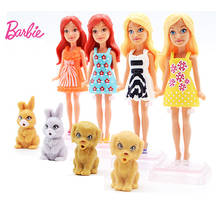Mini muñeca Barbie Original para niñas, juguete del zodiaco y cumpleaños con perro mascota, juguetes americanos, regalos para niños, 1-10 Uds. 2024 - compra barato