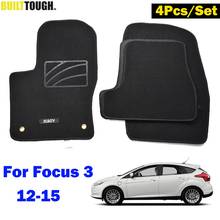 Para Ford Focus 3 MK3 2011-2018 LHD Esteira Do Assoalho Do Carro Tapetes Personalizados Personalizado Tapete Do Veículo Nylon Revestimento Protetor de Borracha 2012 2013 2014 2015 2024 - compre barato