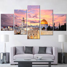 5 Pieces Israel Jerusalem Canvas Painting Wall Art Pictures Prints on Canvas Home Decor Wall Poster Decoration for Bedroom 2024 - buy cheap