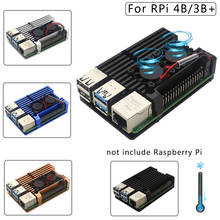 Raspberry Pi 4 4B Case Enclosure CNC Aluminum Cover Heatsink Cooling Fan for Raspberry Pi 4 Model B 2024 - buy cheap