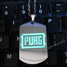 PUBG necklace glowing Necklace Pendants PUBG Cosplay necklace Fashion Jewelry Pendant glow in the dark women men necklace 2024 - buy cheap