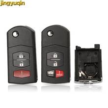jingyuqin Filp Remote Car Key Shell For MAZDA 3 5 6 RX-8 MX-5 Miata CX-5 CX-7 CX-9 RX-8 CX-9  3/4 Button Folding Key Fob 2024 - buy cheap