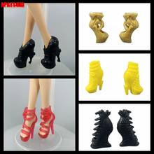 Модная обувь для кукол на высоком каблуке для кукол Monster High, ботинки с молнией и розой и рыбками, аксессуары для кукол 1:6, Детские и детские игрушки 2022 - купить недорого