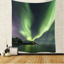 Forest tapestry moon sky hanging cloth Aurora tapestry background cloth home decoration printing 2024 - buy cheap