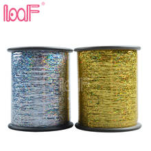 LOOF Hot 50 rolls Bling Tinsel silver golden 2000m (78740 inch) /roll synthetic colorful For Party Fasion hair extensions 2024 - buy cheap