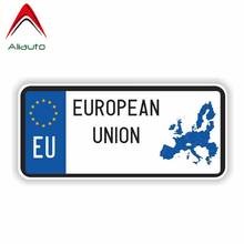 Aliauto adesivo europeu de personalidade união europeia, decalque para carro e motocicleta, acessórios refletores pvc para honda toyota, 15cm * 6cm 2024 - compre barato