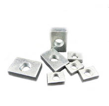 10pcs M8 rectangle iron nuts rectangular aluminum fittings slider carbon steel nut 2024 - buy cheap
