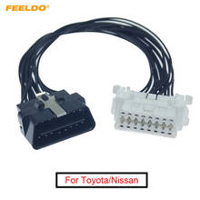 FEELDO 5Pcs 16-Pin OBD2 Male To Female Cord Extension Cable Adapter Connector For Nissan 2024 - buy cheap