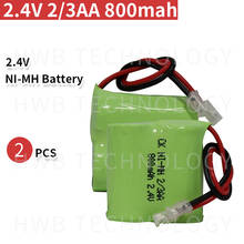 2PCS/lot Original New Ni-MH 2/3AA 2.4V 800mAh Ni-MH Rechargeable Battery Pack With Plugs For Cordless Phone Free Shipping 2024 - buy cheap