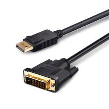 Puerto de pantalla a Cable DVI macho a macho, adaptador de conexión DP a DVI, 1080P, 3D, para HDTV proyector para PC, 6 pies, 1,8 m,1m,3m 2024 - compra barato
