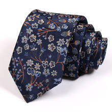 Gravata masculina formal 7cm, gravata floral de alta qualidade, estilo jacquard, com pescoço 2024 - compre barato