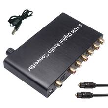 5.1Ch Digital Audio Converter DTS / AC3 Dolby Decoding SPDIF Input to 5.1 Decoder SPDIF Coaxial to RCA 2024 - compre barato