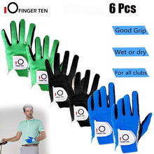 6 Pcs All Weather Grip Soft  Breathable Golf Rain Gloves for Men Left Right Hand Hot Wet Weathersof Size S M ML L XL 2024 - buy cheap