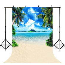 Fondo fotográfico personalizado para estudio fotográfico, telón de fondo con diseño de árbol de coco, playa, Verano 2024 - compra barato