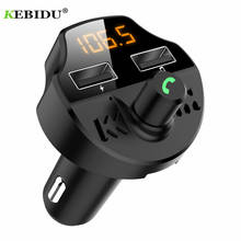 KEBIDU FM Transmitter Bluetooth 5.0 Car Mp3 Player Adapter Battery Voltage Detect USB TF Card Support Handsfree Dual USB Charger 2024 - compre barato