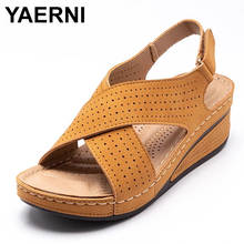 YAERNI Women's Sandals Bohemia Style Summer Shoes Beach Female Footwear Fashion Casual Flat Sandals Beach Shoes Zapatos De Mujer 2024 - buy cheap